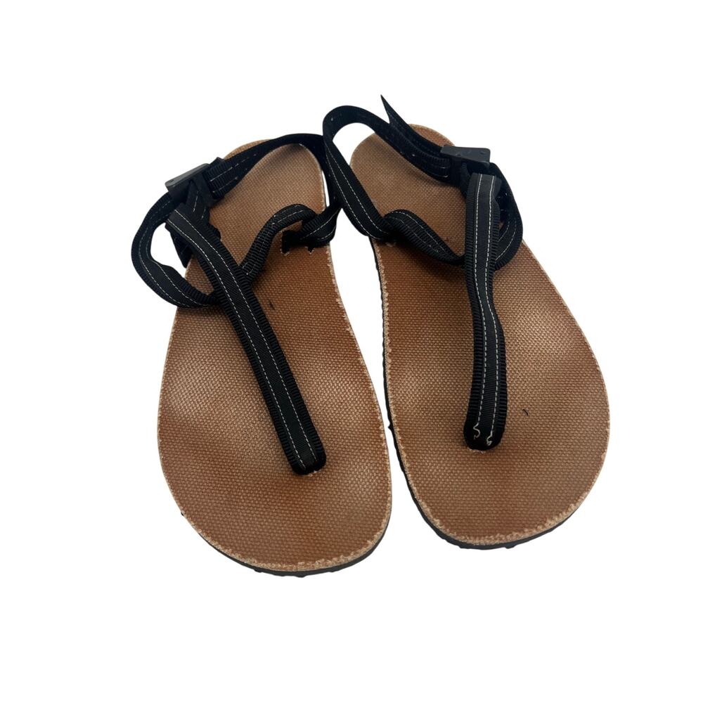 Earth Runners Circadian WMNS Barefoot Sandals SZ 7.5 Black Black Canvas Vibram